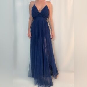 Luxxel Deep Blue Maxi Dress